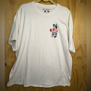 Riot‎ Society XXL White Smiley Face Bear Graphic T Shirt